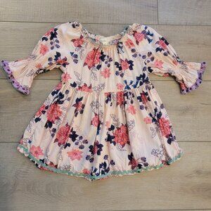 Matilda Jane Size 4 Floral Great Delight Tunic Top, Once Upon A Time Collection